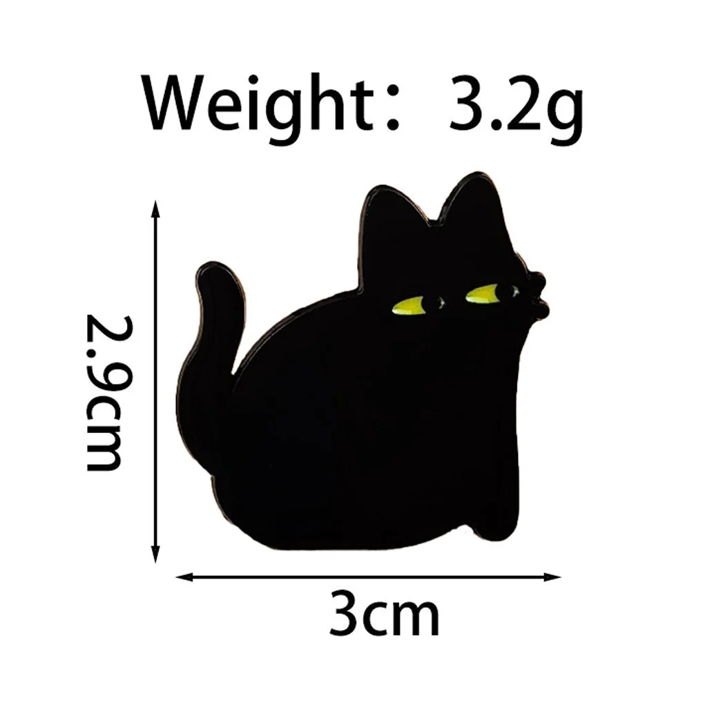 Black Catstyle Brooch, Versatile And Niche, Made Of Alloy For Clothing — image 5