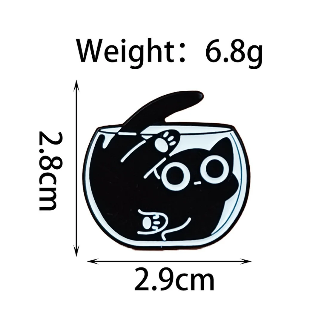 Black Catstyle Brooch, Versatile And Niche, Made Of Alloy For Clothing — variant image
