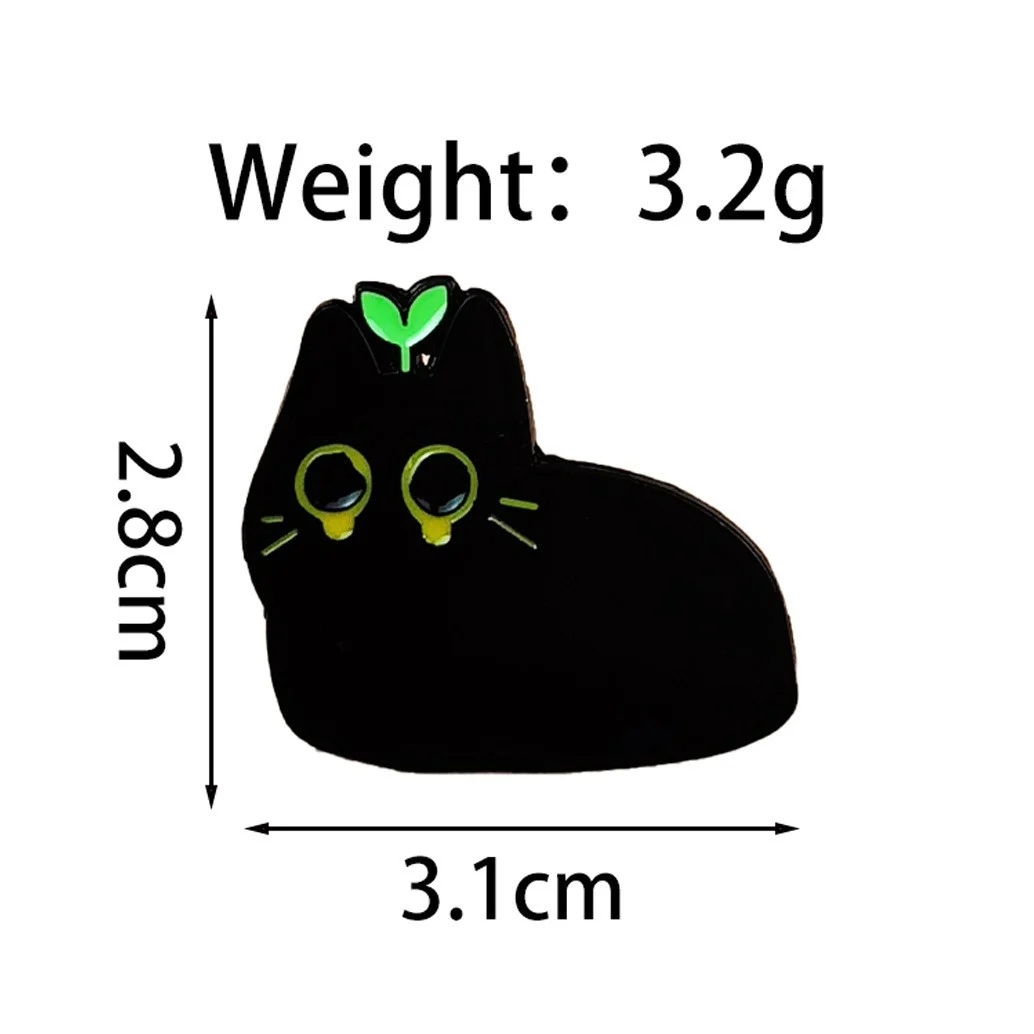 Black Catstyle Brooch, Versatile And Niche, Made Of Alloy For Clothing — variant image
