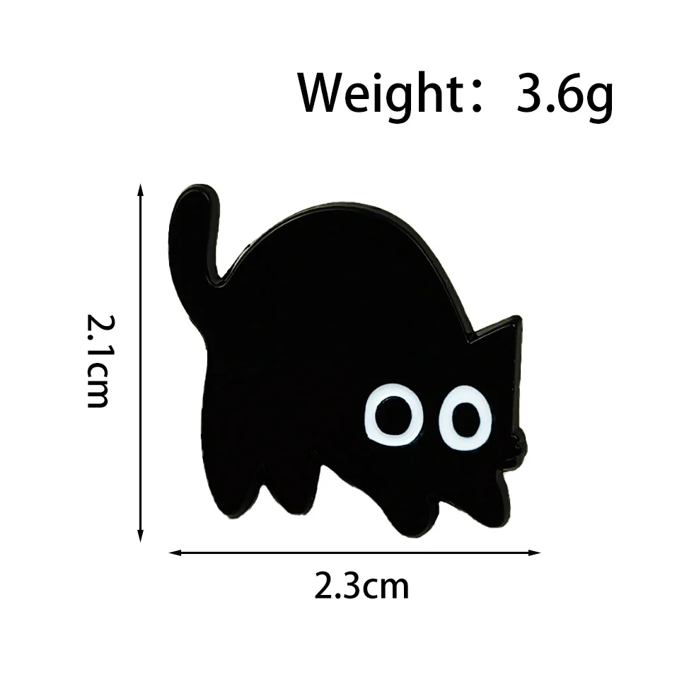 Black Catstyle Brooch, Versatile And Niche, Made Of Alloy For Clothing — image 6