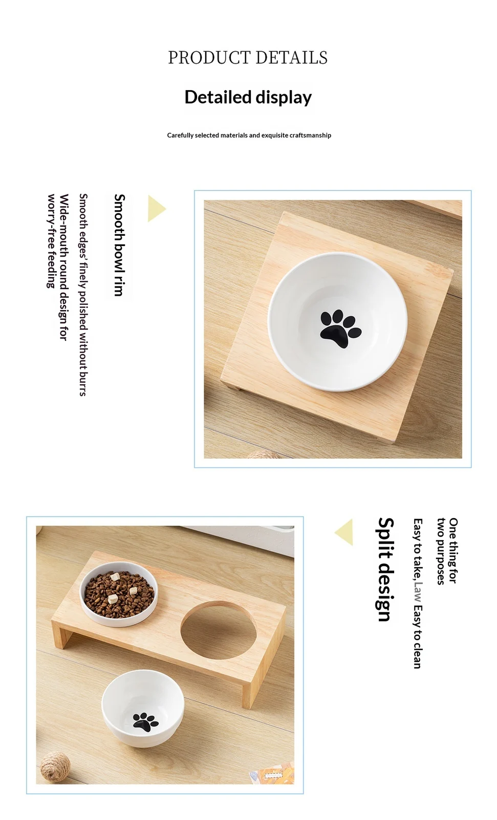 Black Ceramic Anti-spill Pet Bowl, Cat & Dog Food Water Dish. — image 18
