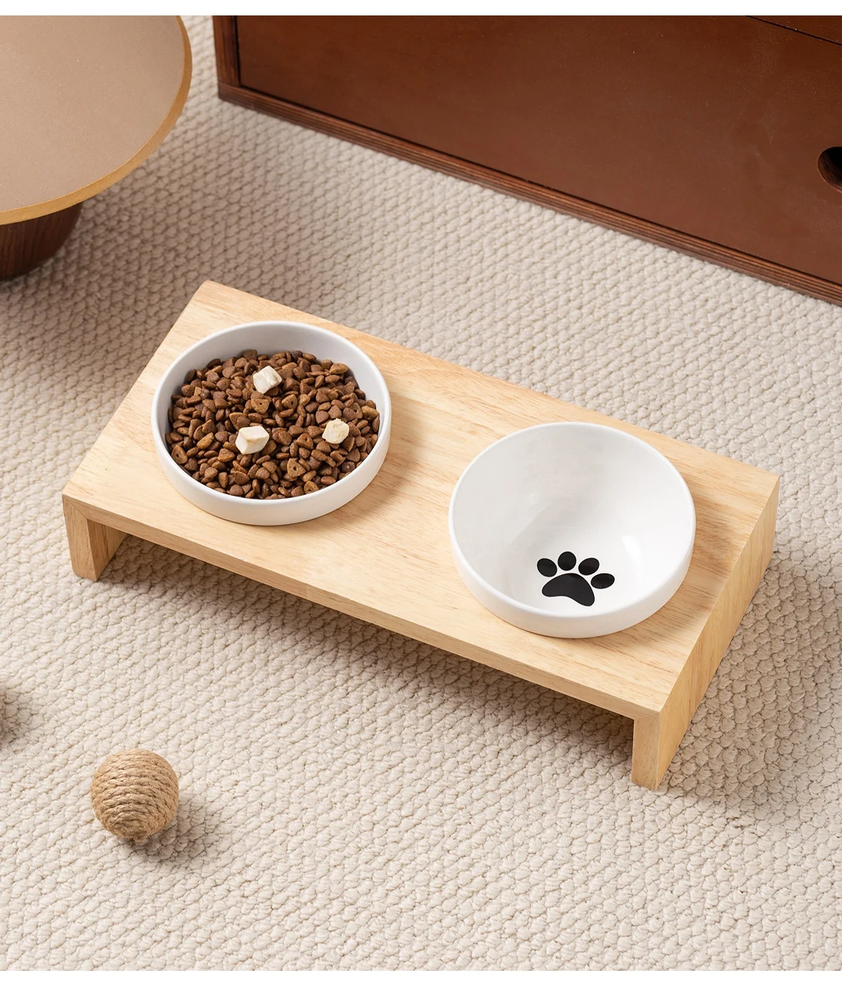 Black Ceramic Anti-spill Pet Bowl, Cat & Dog Food Water Dish. — image 5