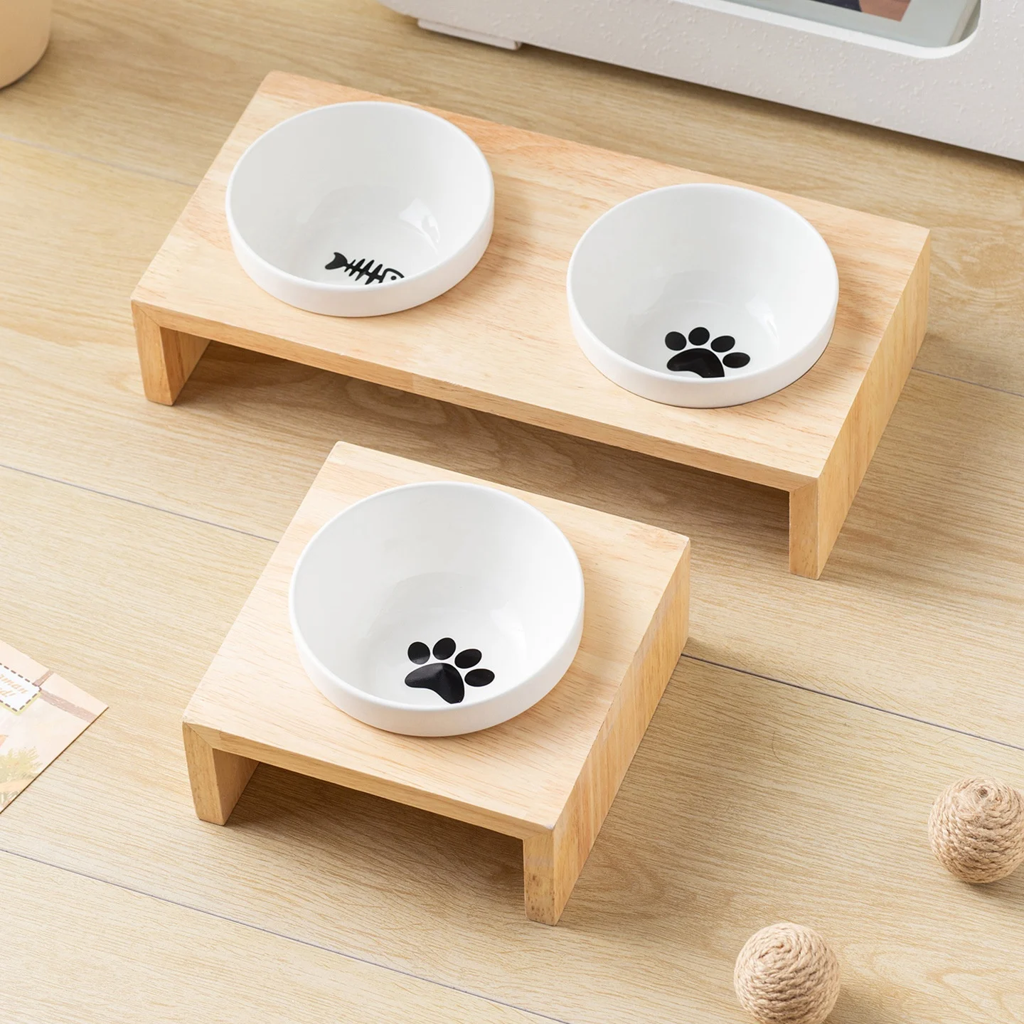 Black Ceramic Anti-spill Pet Bowl, Cat & Dog Food Water Dish. — image 10
