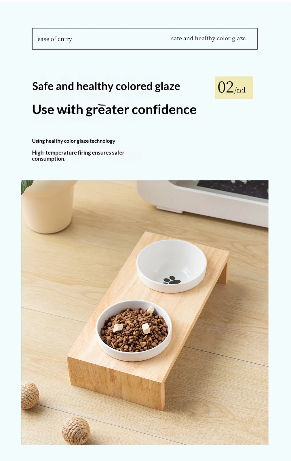 Black Ceramic Anti-spill Pet Bowl, Cat & Dog Food Water Dish. — image 16