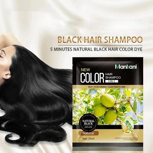Black Hair Dye Shampoo Bubble Treatment Cream — image 5