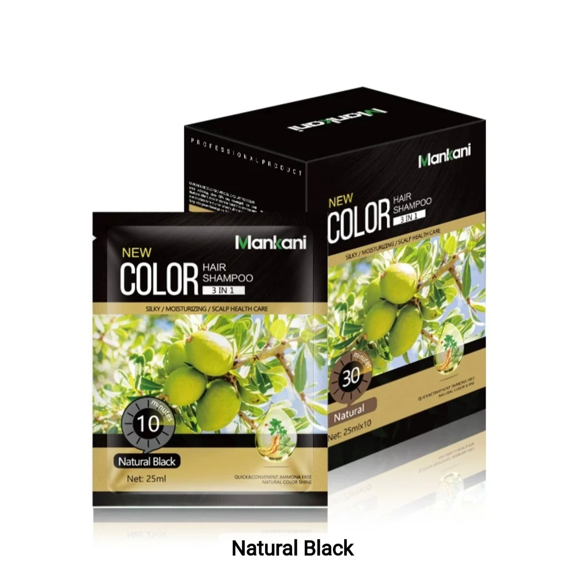 Black Hair Dye Shampoo Bubble Treatment Cream — image 3