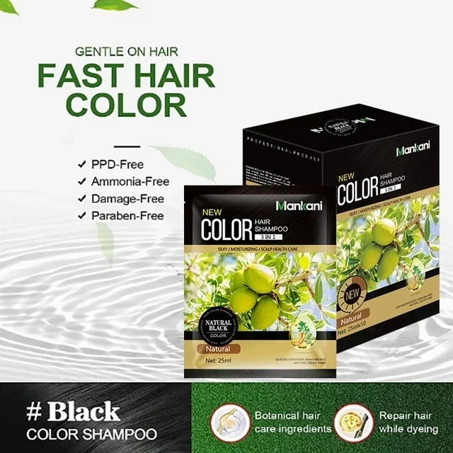 Black Hair Dye Shampoo Bubble Treatment Cream — image 2