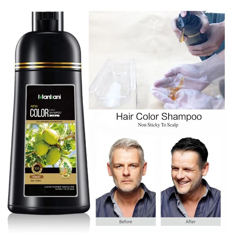 Black Hair Dye Shampoo Plant-based Bubble Color Cream — image 4