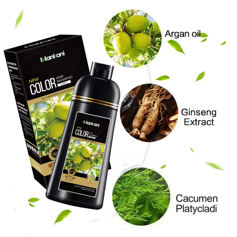 Black Hair Dye Shampoo Plant-based Bubble Color Cream — image 1