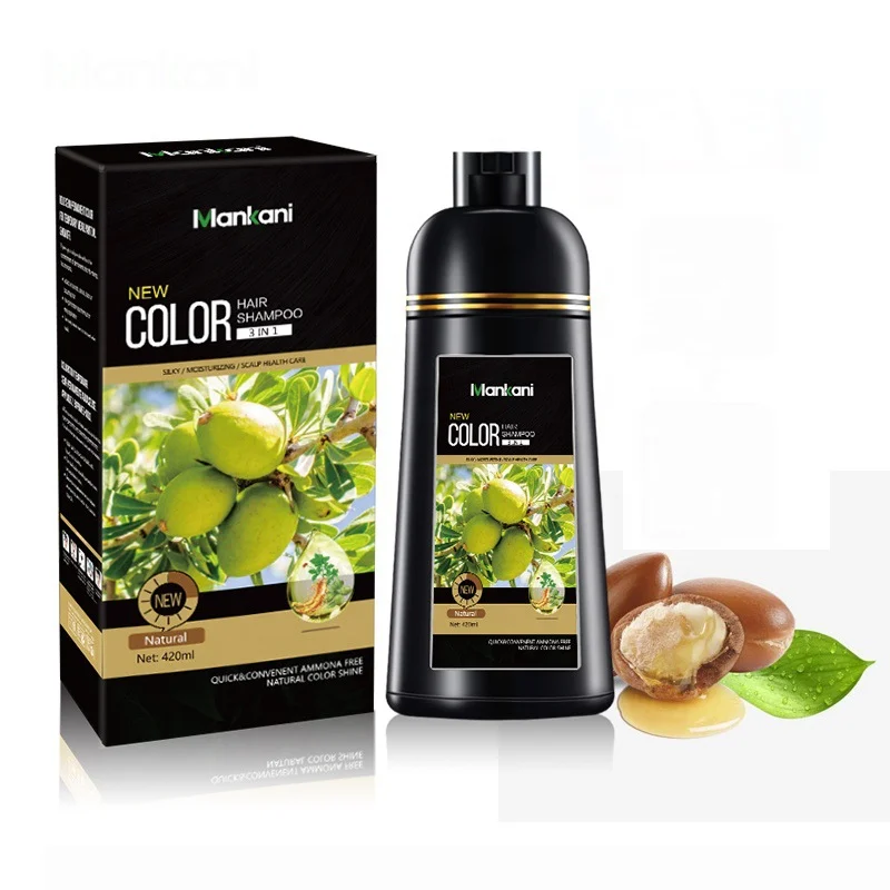 Black Hair Dye Shampoo Plant-based Bubble Color Cream — image 3