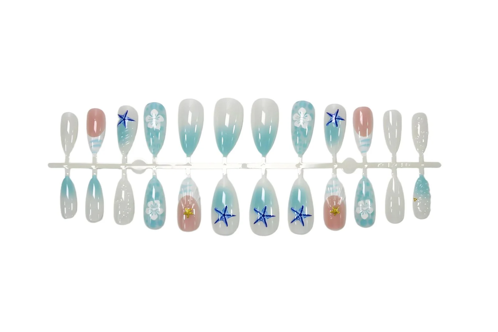 Blue Starfish Wearable Nails 3D Stickers For Manicures — image 4