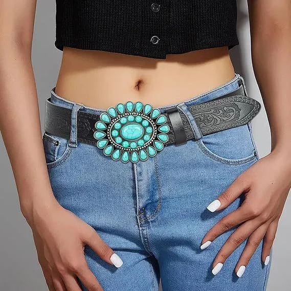 Bohemian Retro Western Cowboy Belt For Women And Men Style Carved Factory Ready Stock — image 6