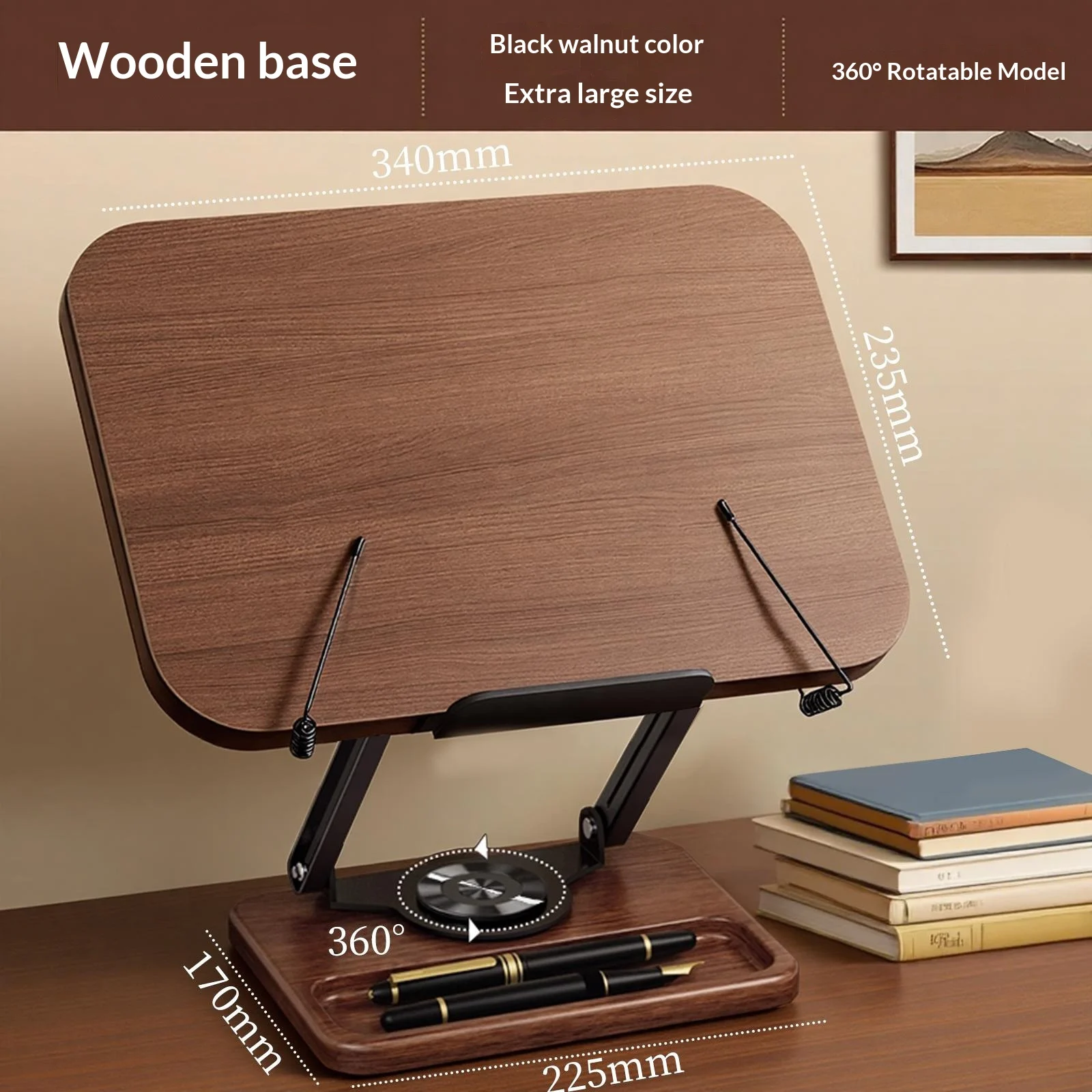 Book Clip And Bookend Reading Stand, Height-adjustable Extendable Model — image 5