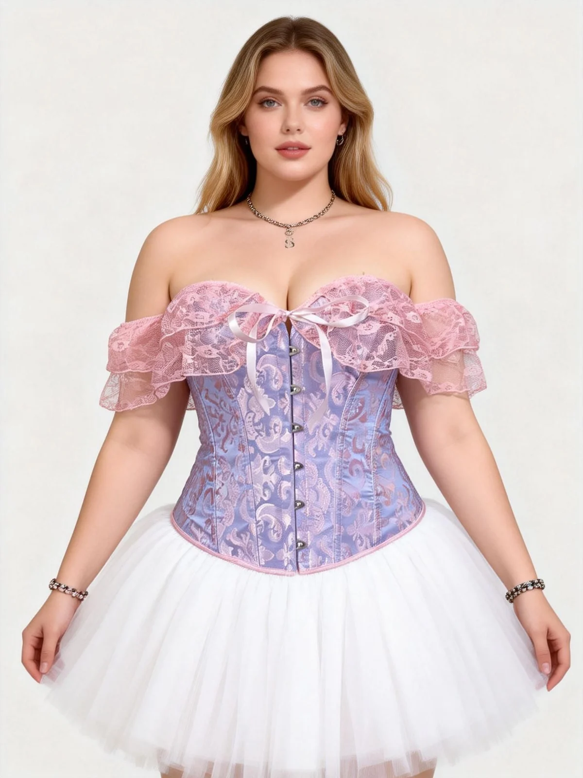 Border Palace Corset Lace Sexy Fishbone Bra Dress Slimming One-shoulder Women's Waist… — image 5