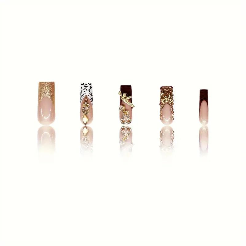Bow-knot Flower Wearable Nail Tips Fake Nails — image 4