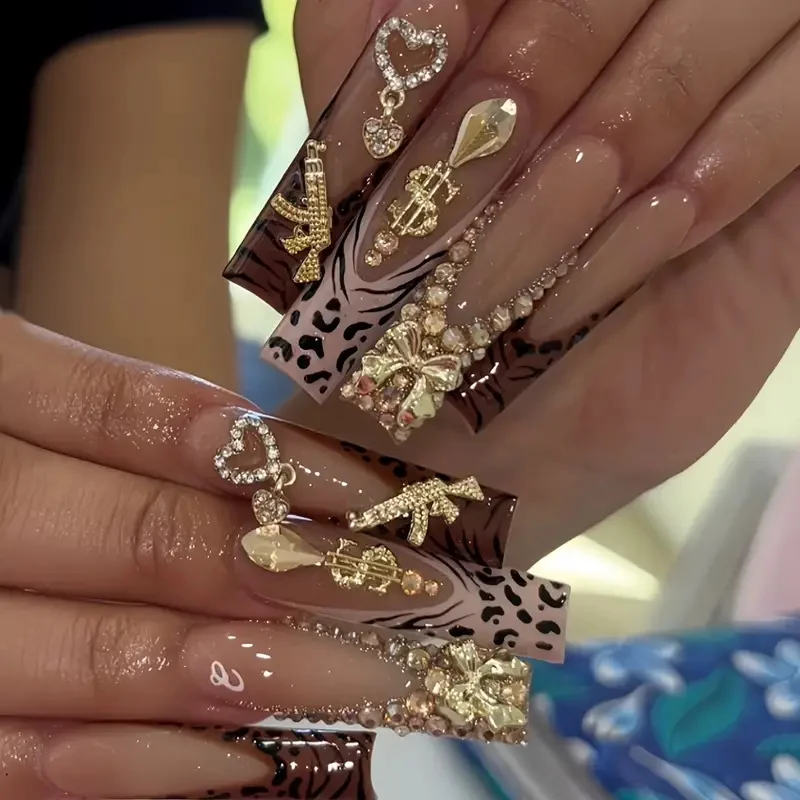 Bow-knot Flower Wearable Nail Tips Fake Nails — image 2