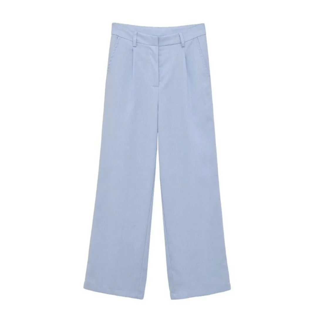 Bow-tie Lace-up Vest Top High-waisted Wide-leg Trousers — image 7