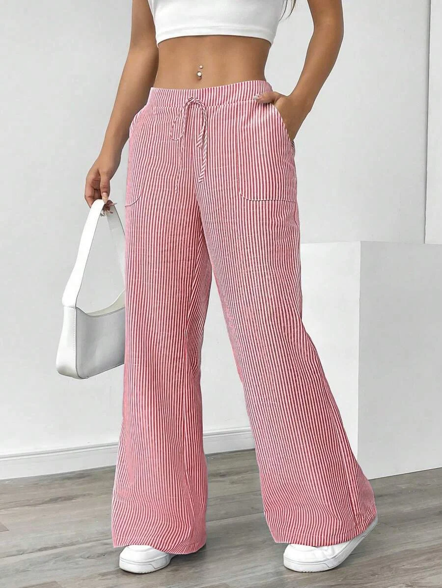 Brand New Striped Long Pants Casual Street Fashion Loose Wide-leg — image 6