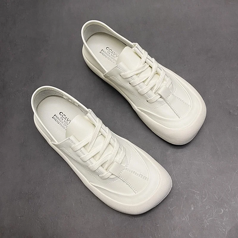 Breathable Square-toe Soft-surface Sneakers — image 1