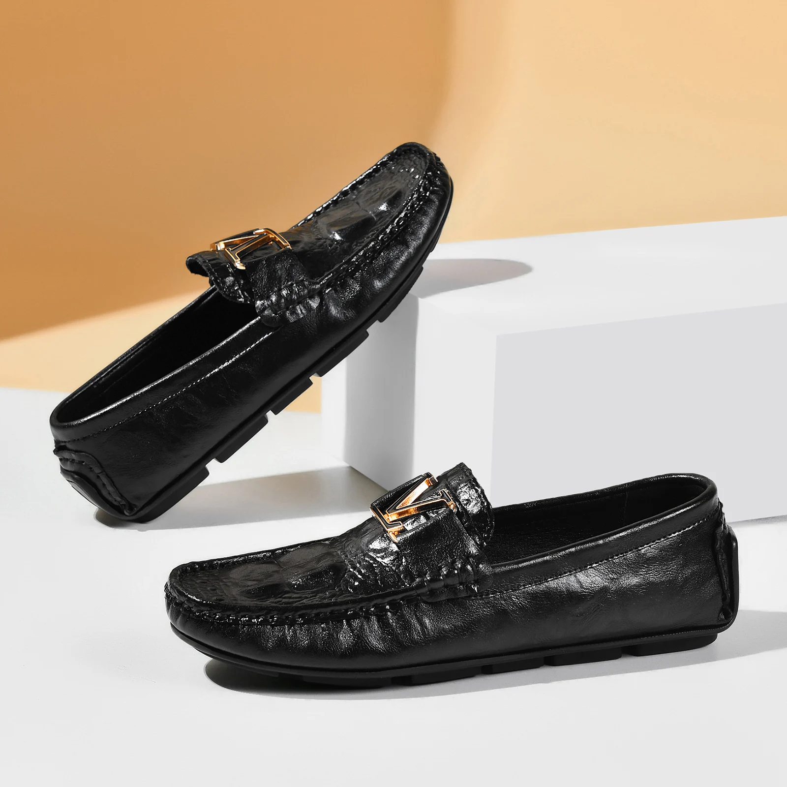 British-style Casual Mens Genuine Leather Shoes — image 7
