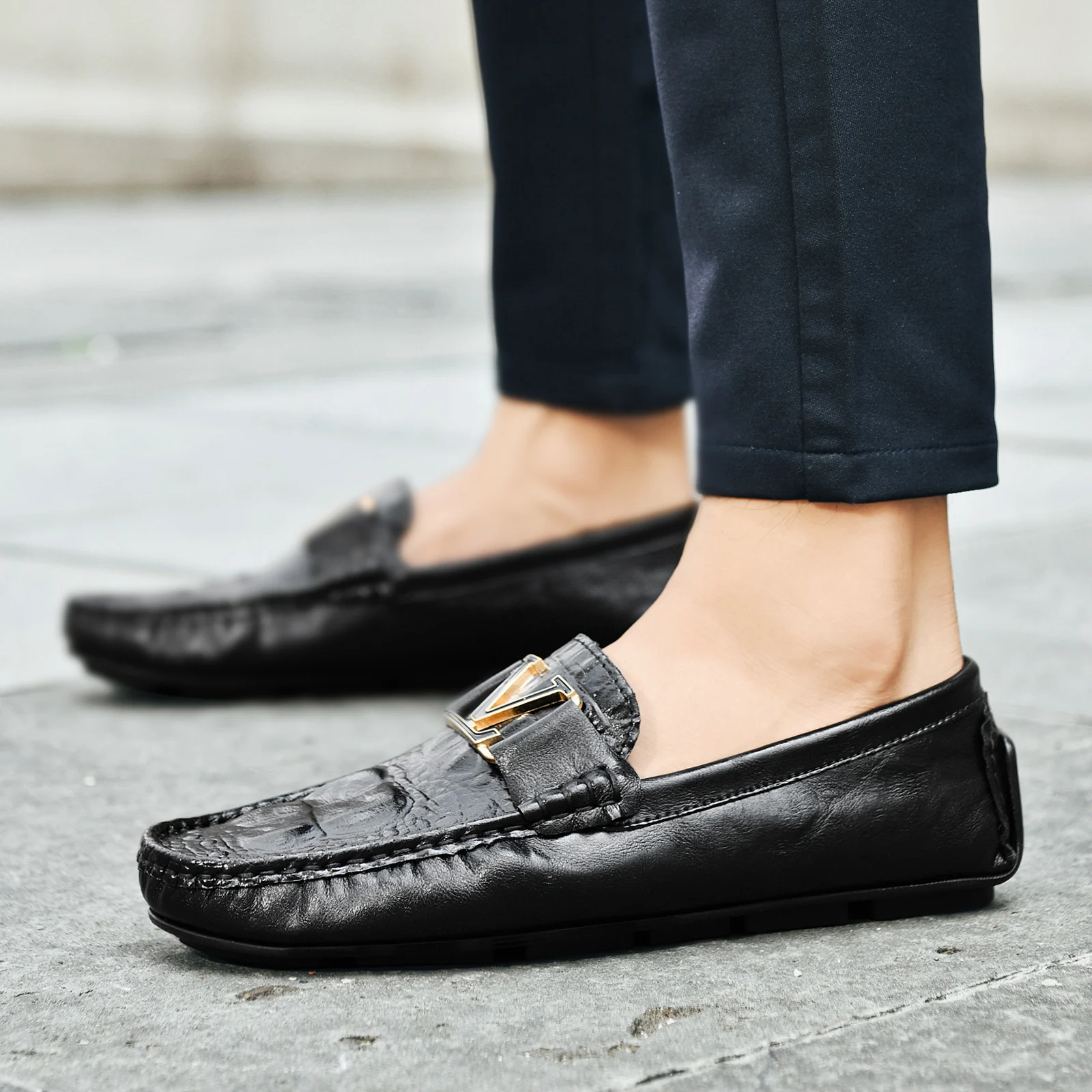 British-style Casual Mens Genuine Leather Shoes — image 4