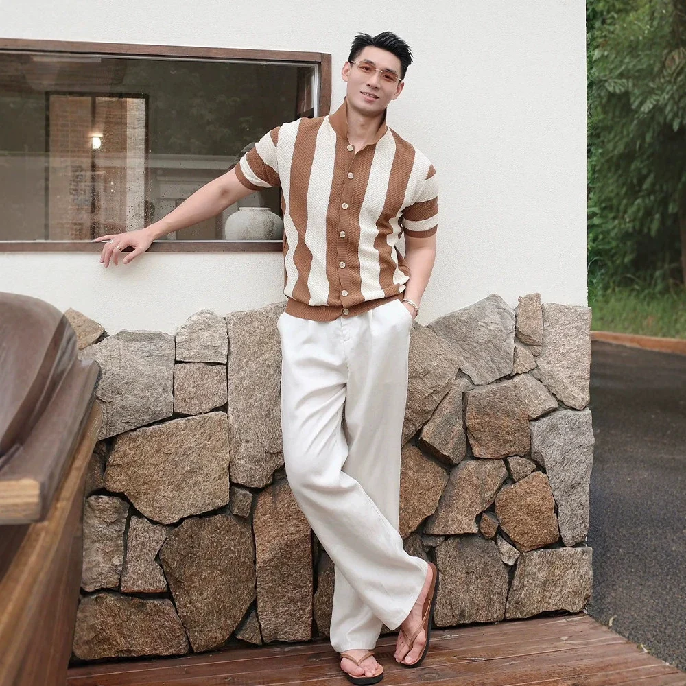 British-style Dashing And Sophisticated Knitted Short-sleeved Top — image 7