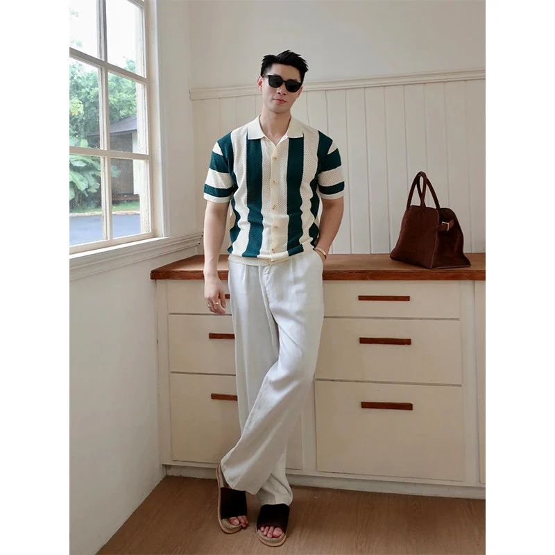 British-style Dashing And Sophisticated Knitted Short-sleeved Top — image 2