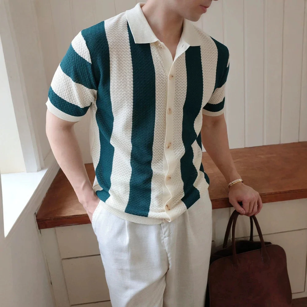 British-style Dashing And Sophisticated Knitted Short-sleeved Top — image 4