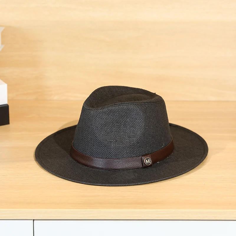 British-style Straw Sun Hat For Men Perfect The Beach — variant image