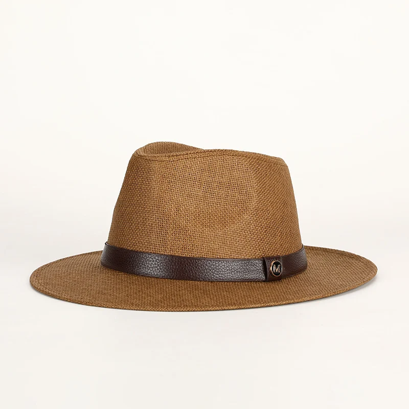 British-style Straw Sun Hat For Men Perfect The Beach — variant image