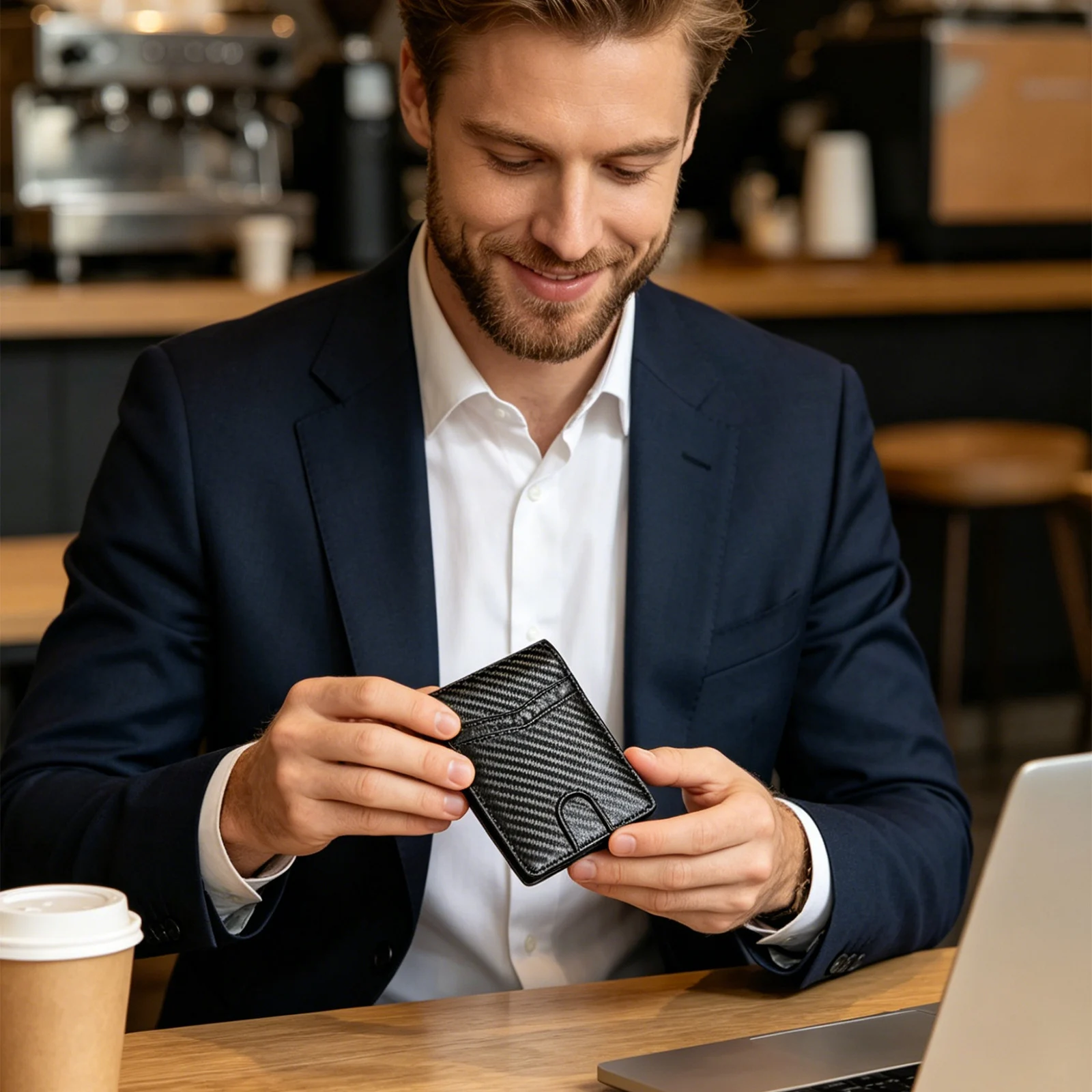 Business-casual Carbon-fiber Mens Wallet — image 2