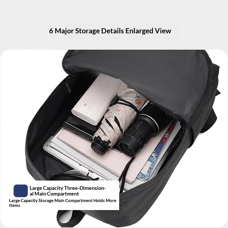 Business Double Shoulder Bag Fashion Casual Large Capacity Travel Backpack Computer… — image 6
