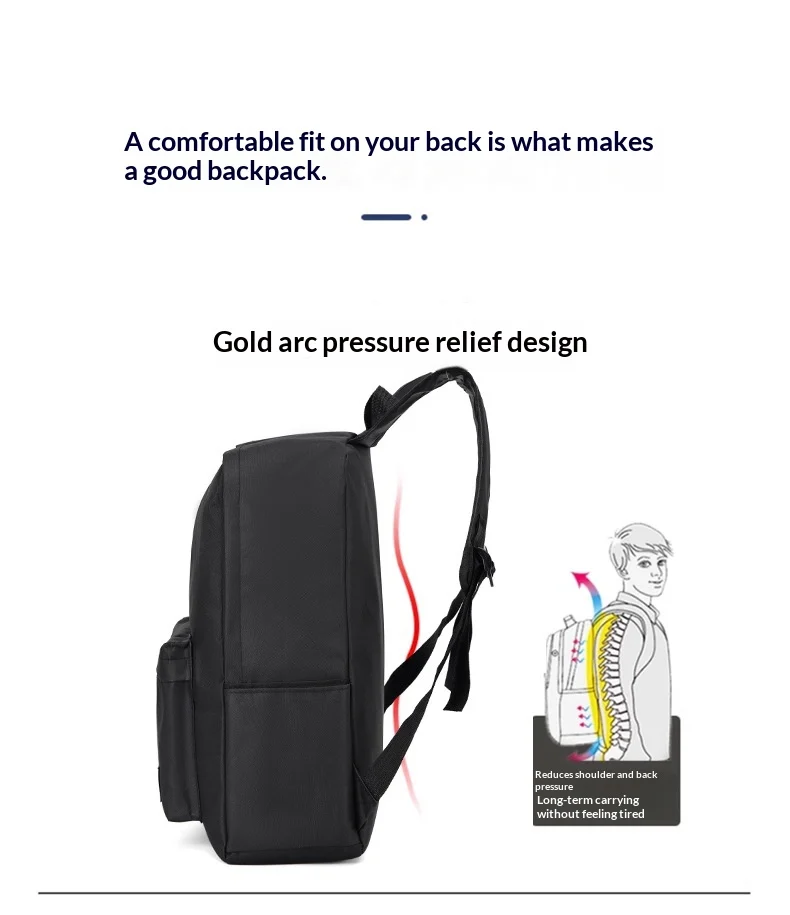 Business Double Shoulder Bag Fashion Casual Large Capacity Travel Backpack Laptop… — image 3