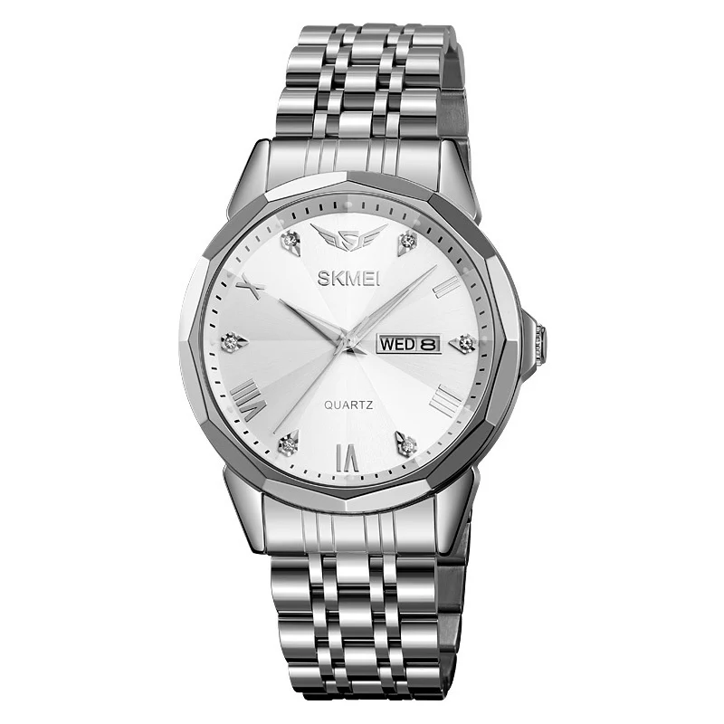 Business Solid Steel Band Calendar Casual Waterproof Watch — image 6