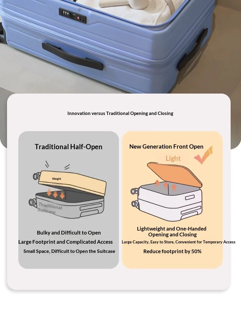 Butter Yellow-new Side-opening Expandable 20-inch Carry-on Rolling Suitcase 26-lock… — image 3