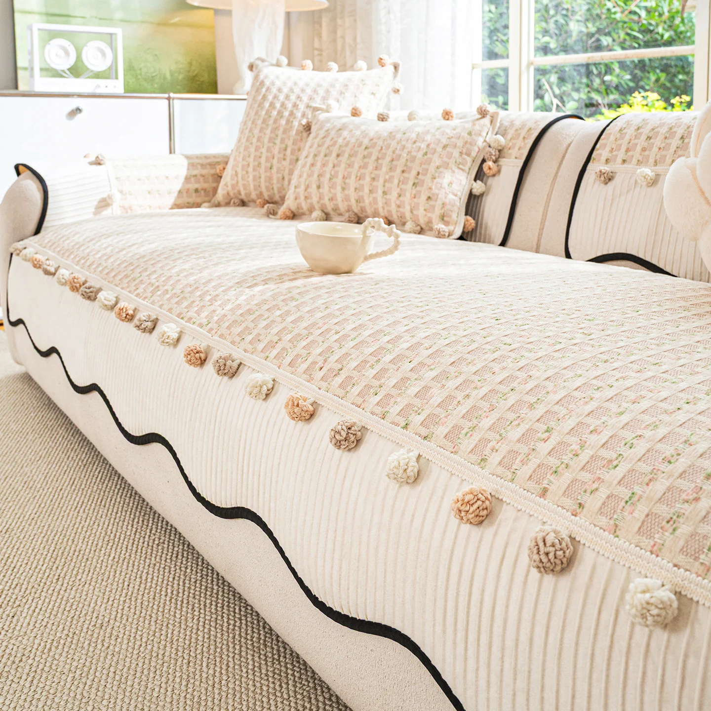 Buttercream-style Sofa Cushion Shaped Fixed And Non-slip — image 3