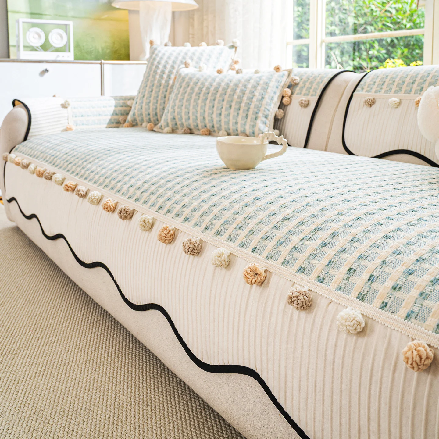 Buttercream-style Sofa Cushion Shaped Fixed And Non-slip — image 4