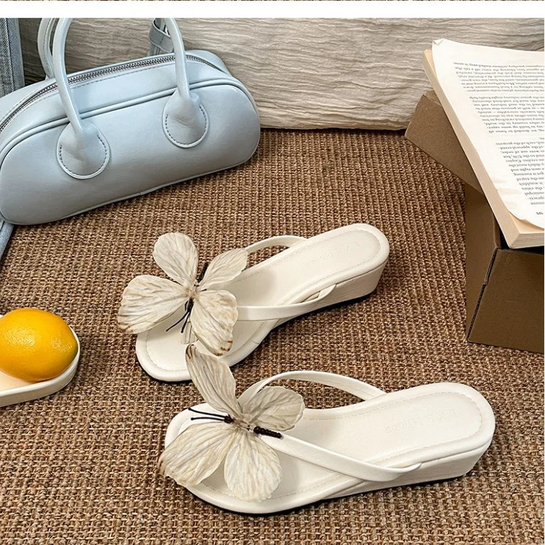 Butterfly-style Wedge Flip Flops For Women — image 3