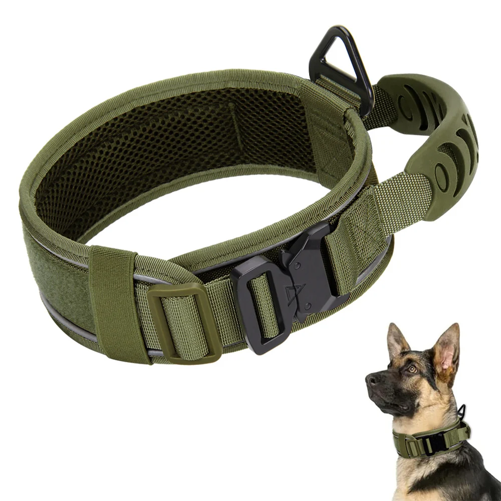 C4 Reflective Dog Collar Tactical Metal Buckle — image 3