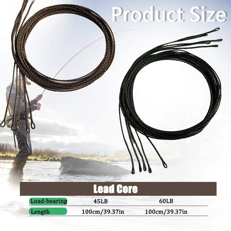 Camouflage Multi-strand Braided Lead-coated Bottom-running Leader Line With A Lead Core — image 5
