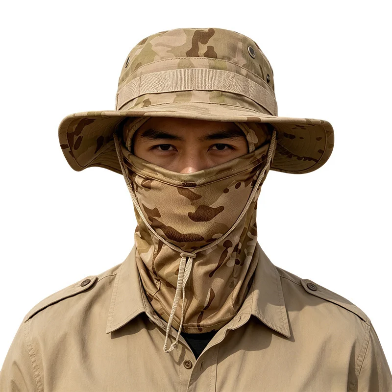 Camouflage Quick-drying Sun-protection Outdoor Wide-brimmed Sun Hat — image 3