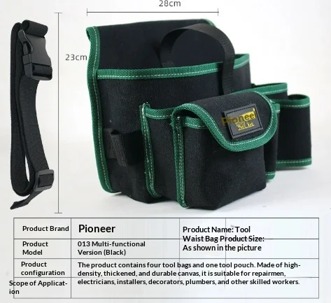 Canvas Waist Compact And Portable Multi-functional With A Thickened Designideal For Tools — image 3