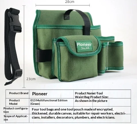 Canvas Waist Compact And Portable Multi-functional With A Thickened Designideal For Tools — image 2
