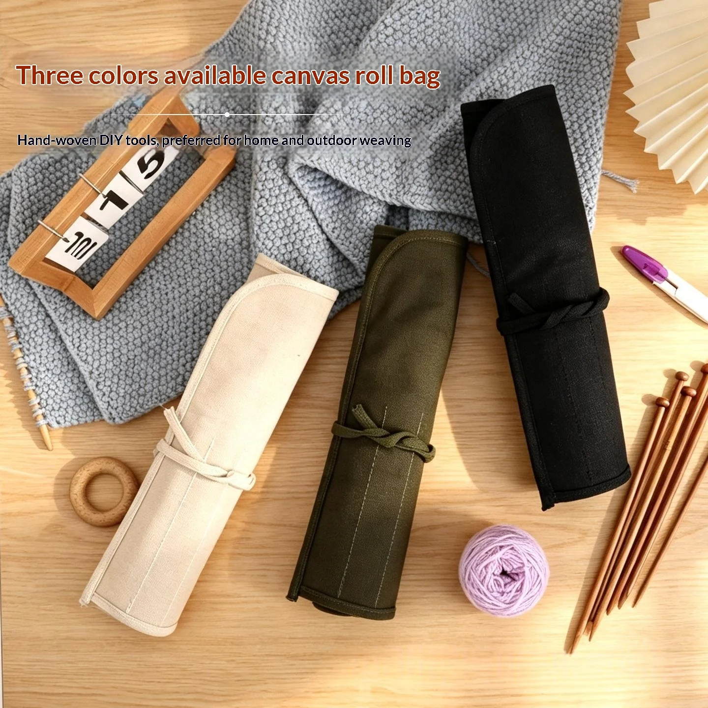 Canvas Yarn Knitting Tool Storage Bag — image 5