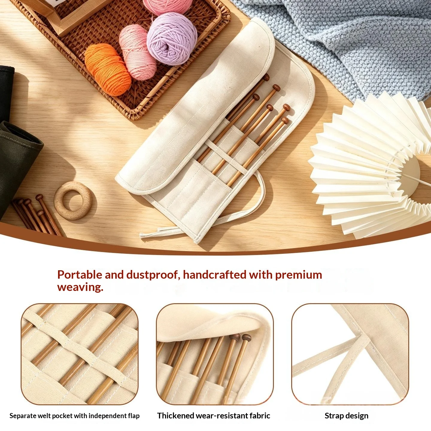 Canvas Yarn Knitting Tool Storage Bag — image 6