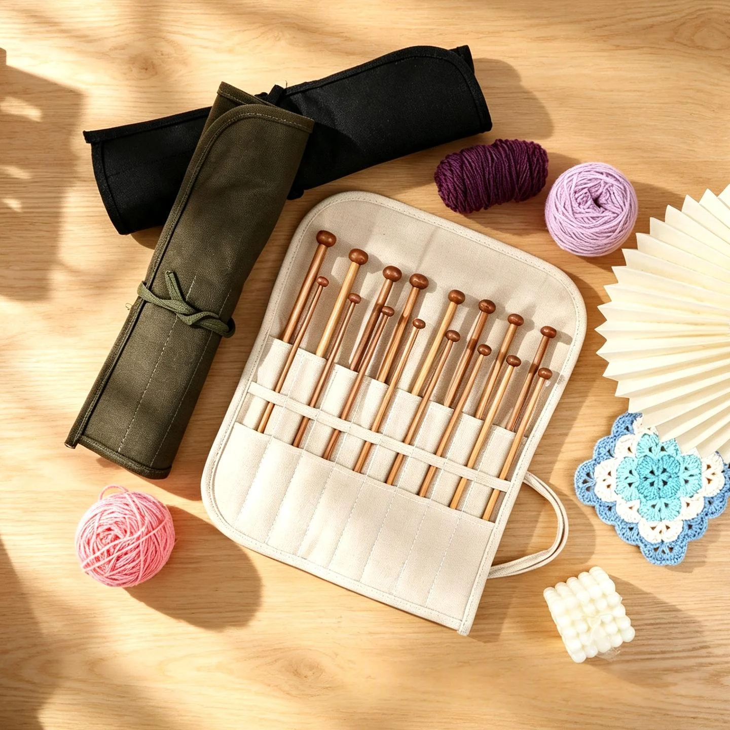 Canvas Yarn Knitting Tool Storage Bag — image 3