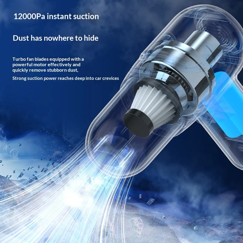 Car-mounted Wireless Portable High-suction Handheld Mini Dust Blower For Home Use — image 3