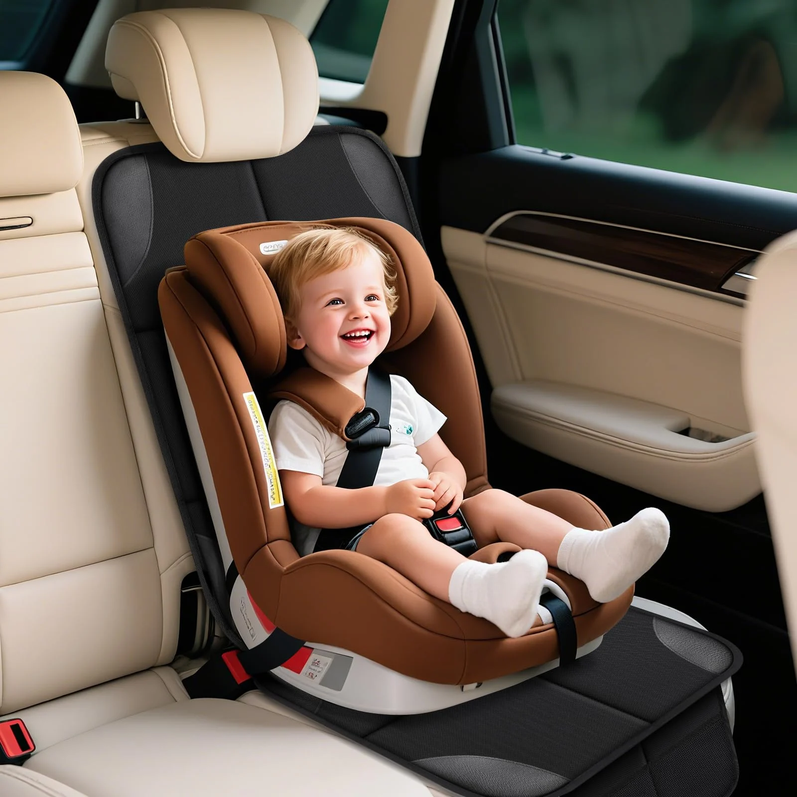 Car Seat Protector 2 Mesh Pocket Waterproof Covers, Universal Size, Baby, Pet,… — image 4