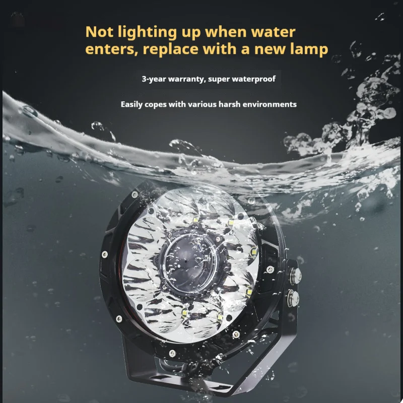 Car Spotlights High Beams Off Road Vehicle A Pillar Roof Mounted LED Laser Lights — image 3
