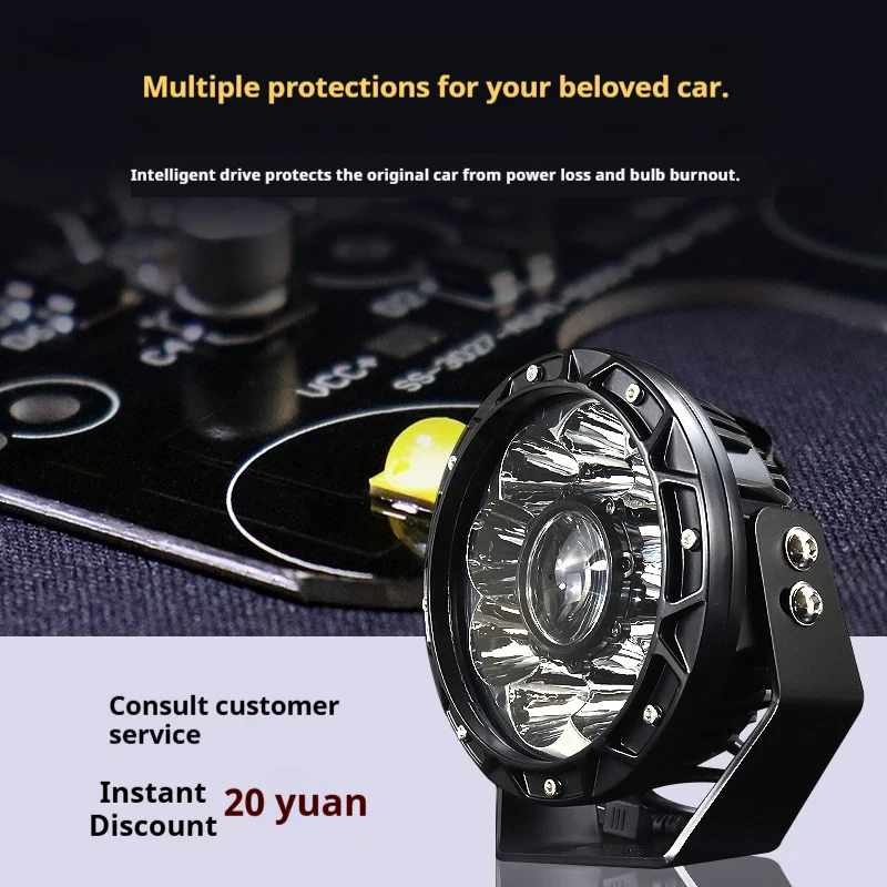 Car Spotlights High Beams Off Road Vehicle A Pillar Roof Mounted LED Laser Lights — image 8
